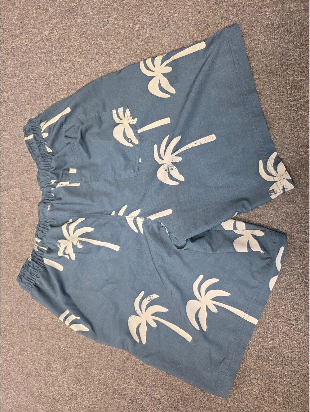 Trinity Cast Blue Palm Tree Print Swim Shorts